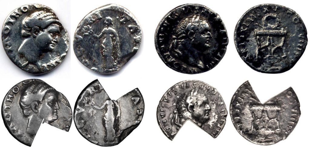 Otho & Titus Denarii Cut for Research